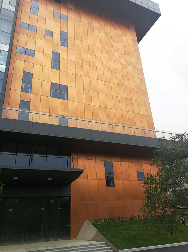 杭州Yuhang区Wenyi商业大楼的铜塑料板（2）