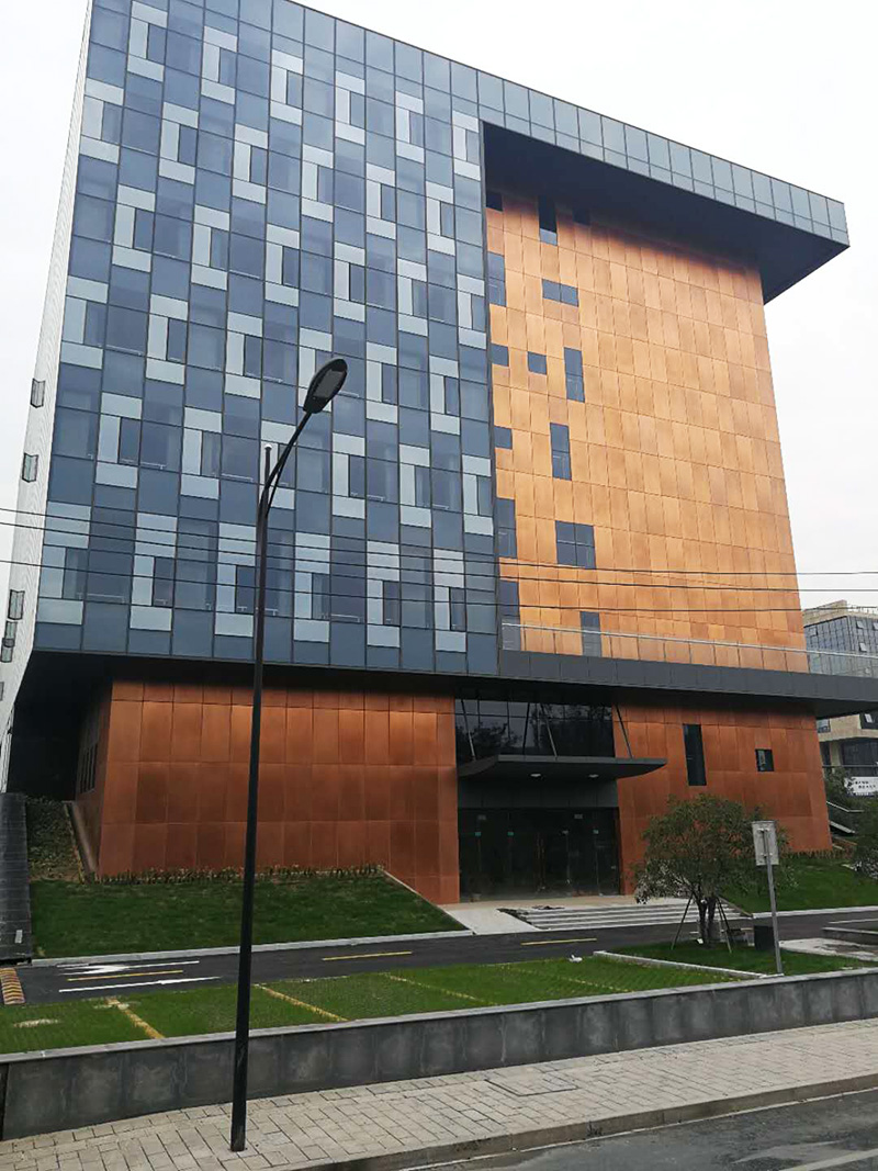 杭州Yuhang区Wenyi商业大楼的铜塑料板（3）